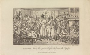 Mitternacht, Tom & Jerry in einem Kaffeehaus... von George Cruikshank