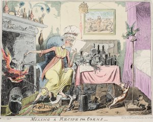 Ein Rezept für Hühneraugen mischen, veröffentlicht 1835