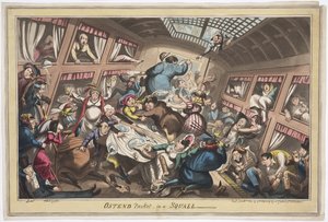 Ostend Packet in einem Sturm, 1824