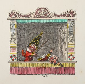 Punch und Judy aus Punch und Judy, veröffentlicht 1827 von George Cruikshank