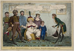 Königliche Herablassung oder ein ausländischer Minister erstaunt! - April 1817 -, 15. September von George Cruikshank