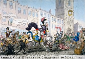 Sattel weißer Surry für Cheapside morgen von George Cruikshank