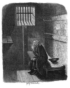 Szene aus Oliver Twist von Charles Dickens, 1837