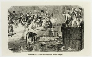 September - Überbordet und untergebracht aus George Cruikshank