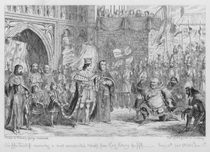 Sir John Falstaff erhält eine unerwartete Zurechtweisung von König Heinrich dem Fünften