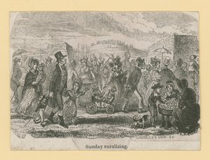 Sonntagsausflug aufs Land von George Cruikshank