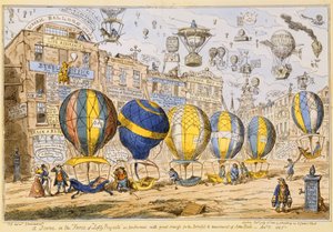 Taxi-Ballons, veröffentlicht von G. Humphrey, 1825 von George Cruikshank