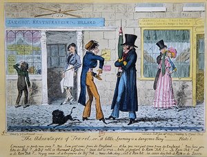 Die Vorteile des Reisens oder Ein wenig Wissen ist eine gefährliche Sache von George Cruikshank