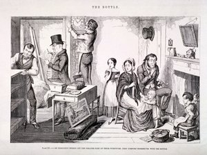 Die Flasche, 1847 von George Cruikshank