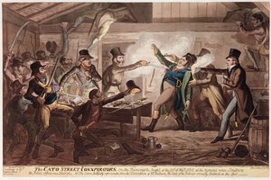 Die Cato Street Verschwörer, veröffentlicht von G. Humphrey, 9. März 1820 von George Cruikshank