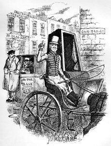 Der letzte Kutscher und der erste Omnibus-Kadett, ca. 1900 von George Cruikshank