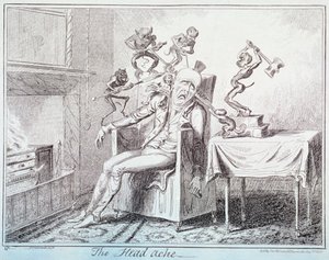 Der Kopfschmerz von George Cruikshank