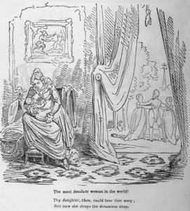 Die trostloseste Frau der Welt, ca. 1820 von George Cruikshank