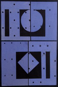 Collage, Blauer Mercato, 2004 von George Dannatt