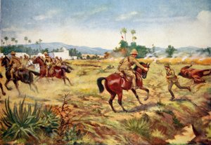 Private C. Hull rettet das Leben von Captain G.E.D. Learoyd unter Beschuss von George Derville Rowlandson