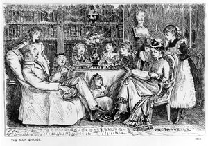 Die Hauptchance, Illustration aus Punch, 1878 von George du Maurier