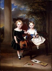 Porträt von zwei Kindern namens Herbert und Rose