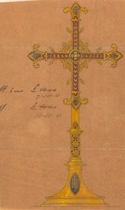 Entwürfe ausgeführt für Jones und Willis, Metall- und Holzarbeiter und Kirchenmöbelhersteller aus Birmingham und London von George Edmund Street