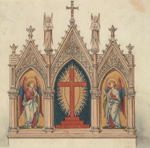 Entwürfe für Jones und Willis, Metall- und Holzarbeiter und Kirchenmöbelhersteller aus Birmingham und London