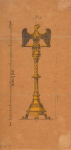 Entwürfe ausgeführt für Jones und Willis, Metall- und Holzarbeiter und Kirchenmöbelhersteller aus Birmingham und London