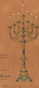 Entwürfe für Jones und Willis, Metall- und Holzarbeiter und Kirchenmöbelhersteller aus Birmingham und London