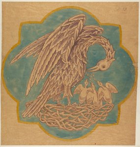 Zeichnung für Cope-Dekoration oder bemalte Wand von George Edmund Street