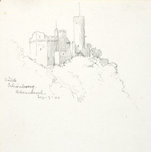 Schloss Schönburg, Oberwesel von George Elbert Burr