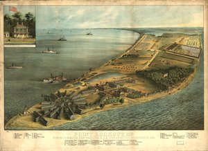 Point Lookout, Md. Ansicht des Hammond Genl. Krankenhauses und U.S. Genl. Depot für Kriegsgefangene