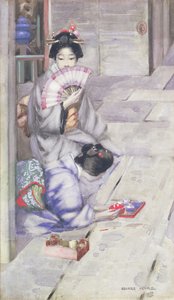 Geisha trinkt Tee von George F. Henry