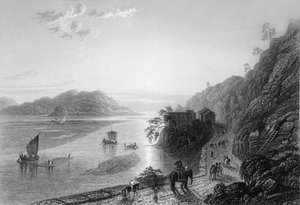Der Ganges tritt in die Ebenen bei Hurdwar ein, 1838
