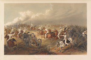 Pferdeartillerie im Einsatz, um 1857