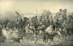Einheimische Hilfstruppen eilen nach Delhi, ca. 1850er, 1901 von George Francklin Atkinson