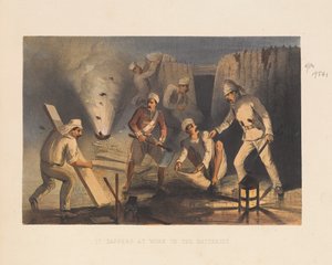 Pioniere bei der Arbeit in den Batterien, 1857 von George Francklin Atkinson