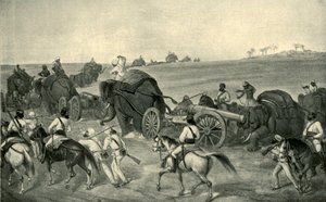 Der Vormarsch des Belagerungsgeschützes nach Delhi, 1857, 1901 von George Francklin Atkinson