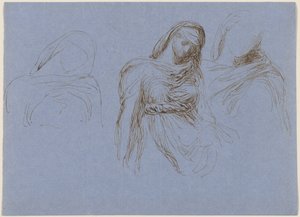Studie des Todes für "Zeit und Tod" von George Frederic Watts