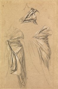 Studien von Draperien für die Figur des Todes in "Zeit, Tod und Urteil", 1865-66 von George Frederick Watts