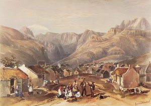 Im ruhigen Tal von Genadendal liegt ein blühendes Hottentotten-Dorf