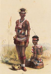 Tanzmädchen von König Panda (Mpande) von George French Angas