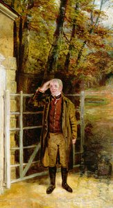 Porträtskizze von William Wright, Torwächter in Bramham Park, Yorkshire von George Garrard