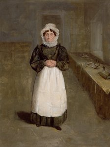 Porträt einer Haushälterin in Bramham Park, Yorkshire, identifiziert als Mrs. Brown, ca. 1822 von George Garrard