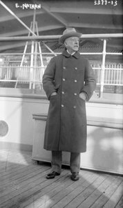 Ernesto Nathan, auf dem Ozeandampfer America von Italien nach New York, 1915 von George Grantham Bain