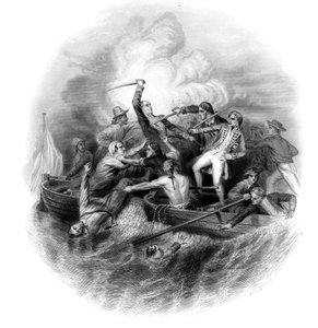 Kanonenbootbegegnung zwischen Nelson und Don Miguel Tyrason, 1797