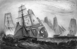 Unerschrockenes Verhalten von Kapitän Charles Napier, 15. April 1809, ca. 1857