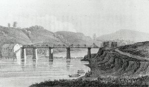 Brücke in Zanesville, Ohio, aus 