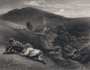 Illustration für Auld Lang Syne von Robert Burns von George Harvey