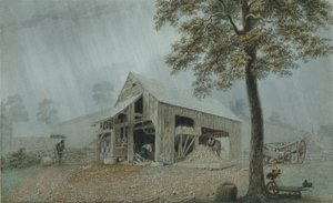 Regensturm, Apfelweinkeller in Redding, Connecticut, ca. 1840 von George Harvey