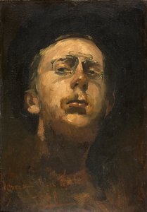 Selbstporträt mit Kneifer, um 1882 von George Hendrik Breitner