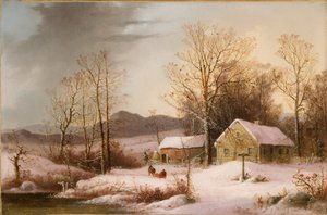 Bauernhof im Winter 1860 von George Henry Durrie