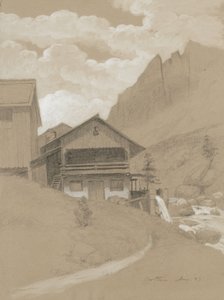Haus in den Alpen, Cortina, 1883 von George Henry Hall