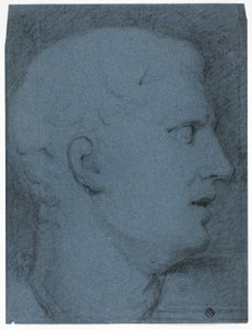 Profil eines Kopfes nach einem Gipsabdruck (recto und verso) von George Henry Harlow